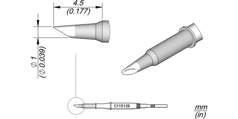 JBC C115-128 Forrasztóhegy