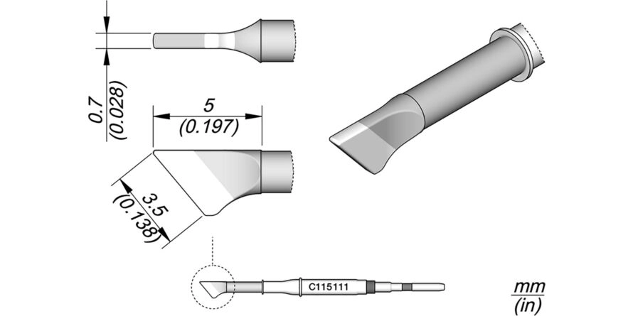 JBC C115-111 Forrasztóhegy
