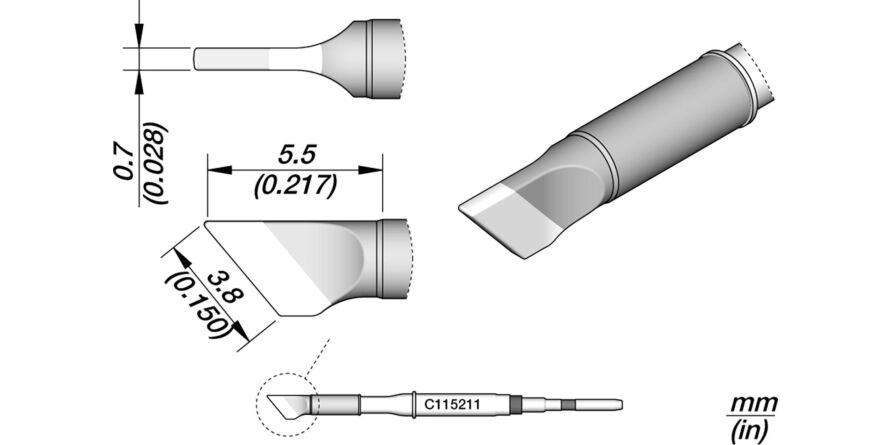 JBC C115-211 Forrasztóhegy