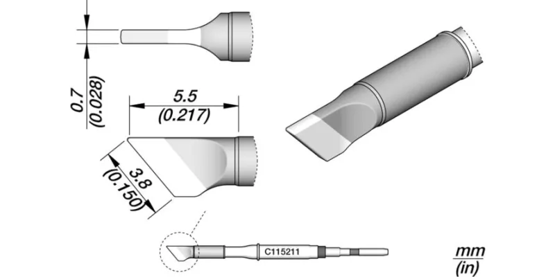 JBC C115-211 Forrasztóhegy