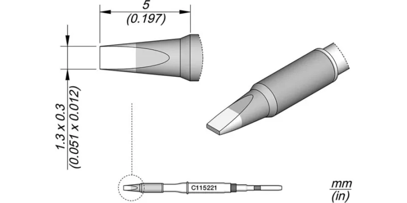 JBC C115-221 Forrasztóhegy