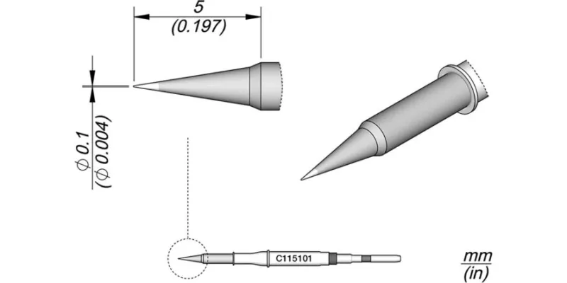 JBC C115-101 Forrasztóhegy
