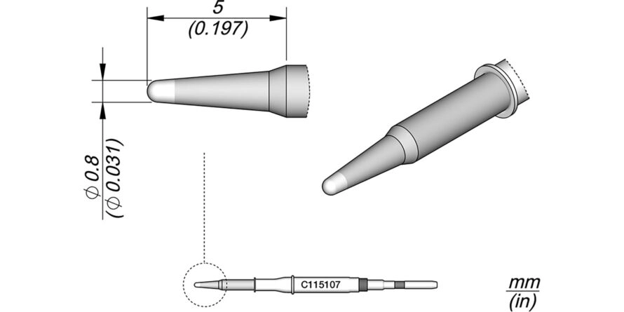 JBC C115-107 Forrasztóhegy
