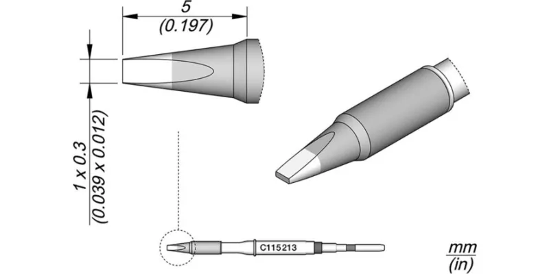 JBC C115-213 Forrasztóhegy