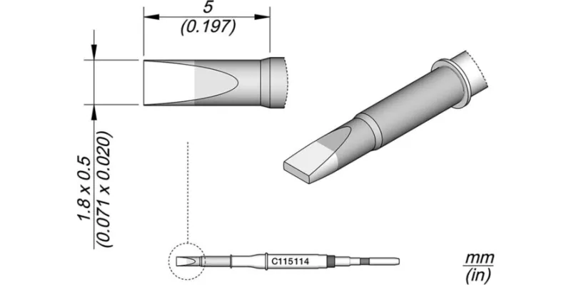 JBC C115-114 Forrasztóhegy