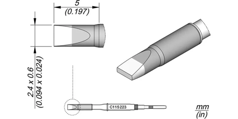 JBC C115-223 Forrasztóhegy