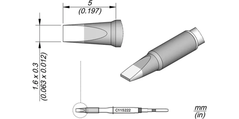 JBC C115-222 Forrasztóhegy