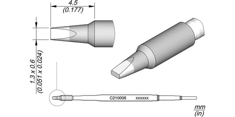 JBC C210-008 Forrasztóhegy