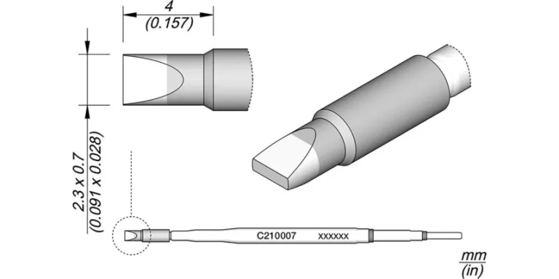 JBC C210-007 Forrasztóhegy