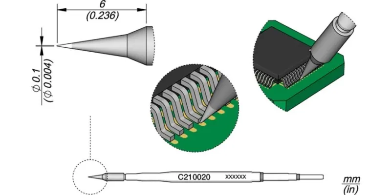 JBC C210-020 Forrasztóhegy