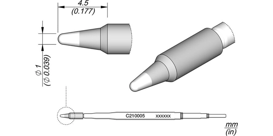 JBC C210-005 Forrasztóhegy
