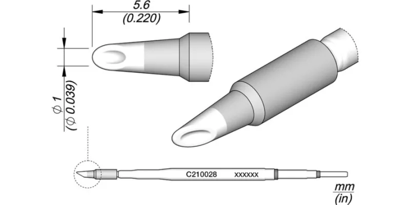 JBC C210-028 Forrasztóhegy