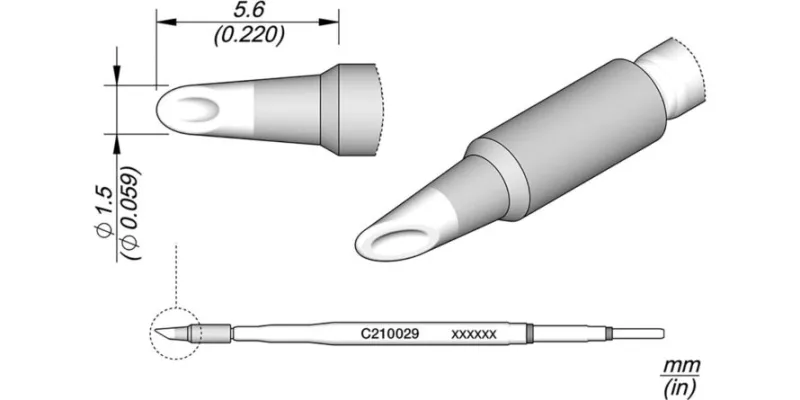 JBC C210-029 Forrasztóhegy