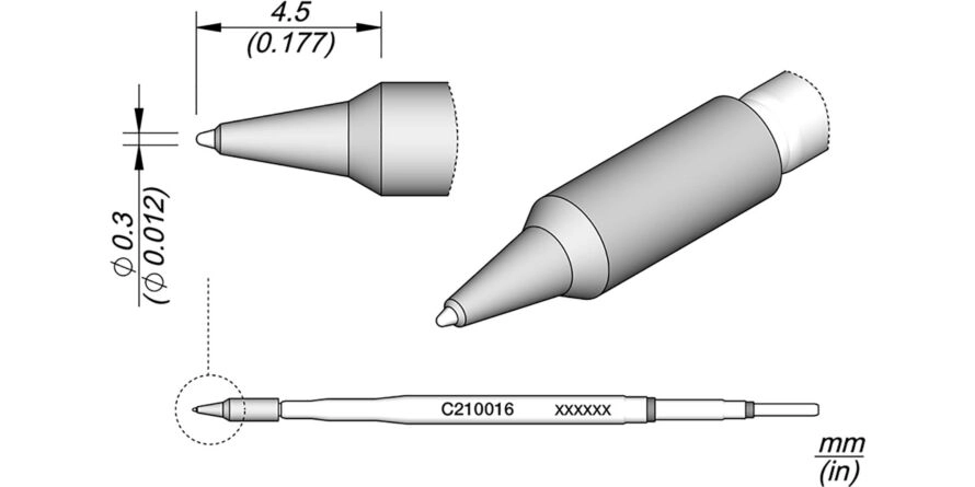 JBC C210-016 Forrasztóhegy