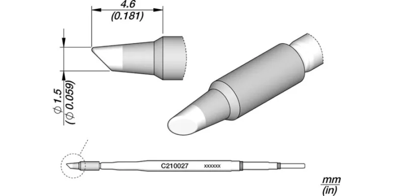 JBC C210-027 Forrasztóhegy