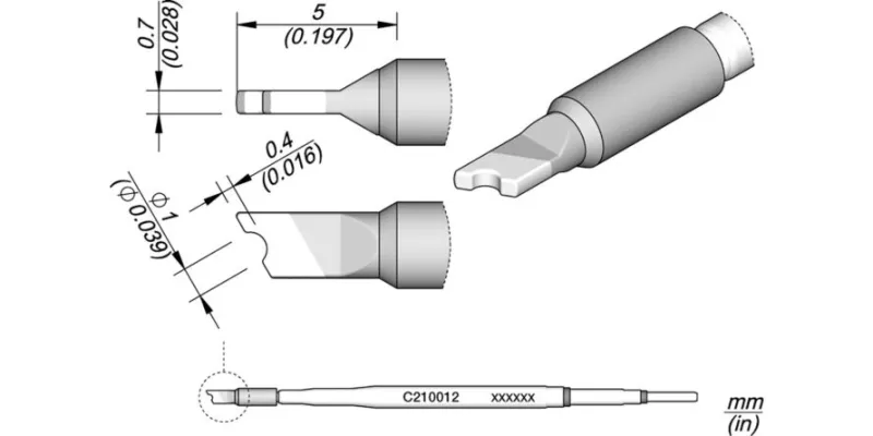 JBC C210-012 Forrasztóhegy