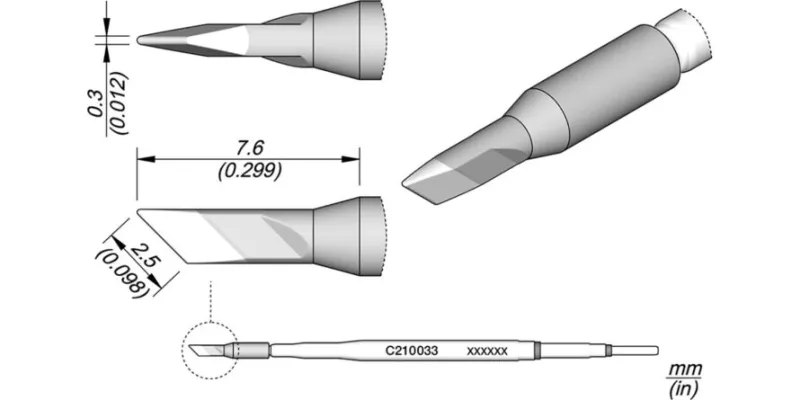 JBC C210-033 Forrasztóhegy