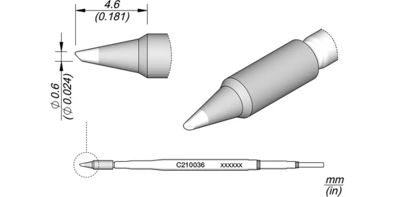 JBC C210-036 Forrasztóhegy