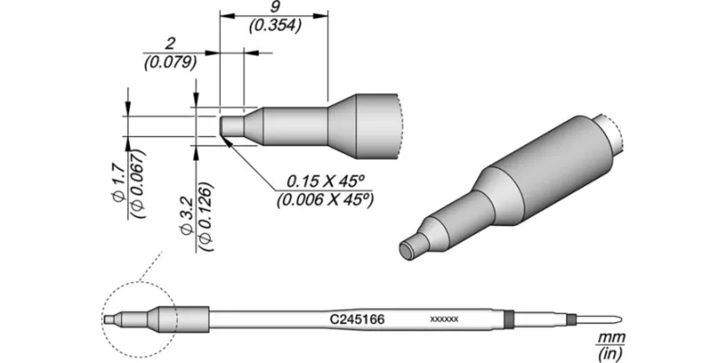 JBC C245-166 Forrasztóhegy