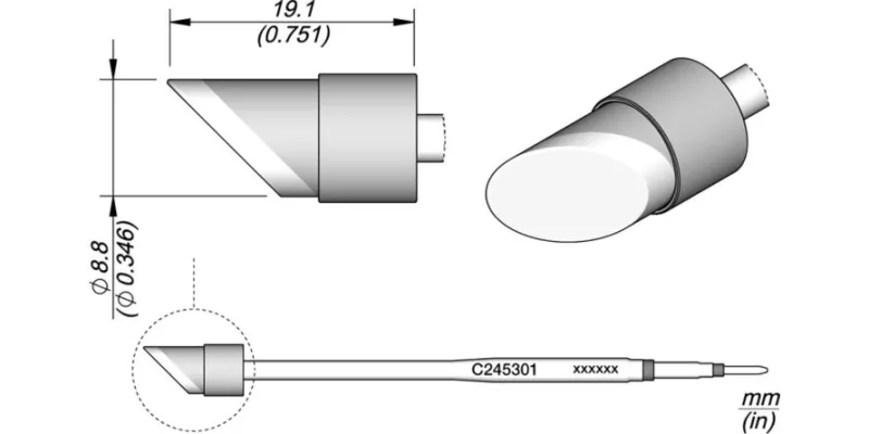 JBC C245-301 Forrasztóhegy