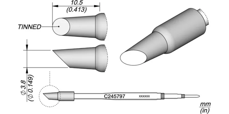 JBC C245-797 Forrasztóhegy