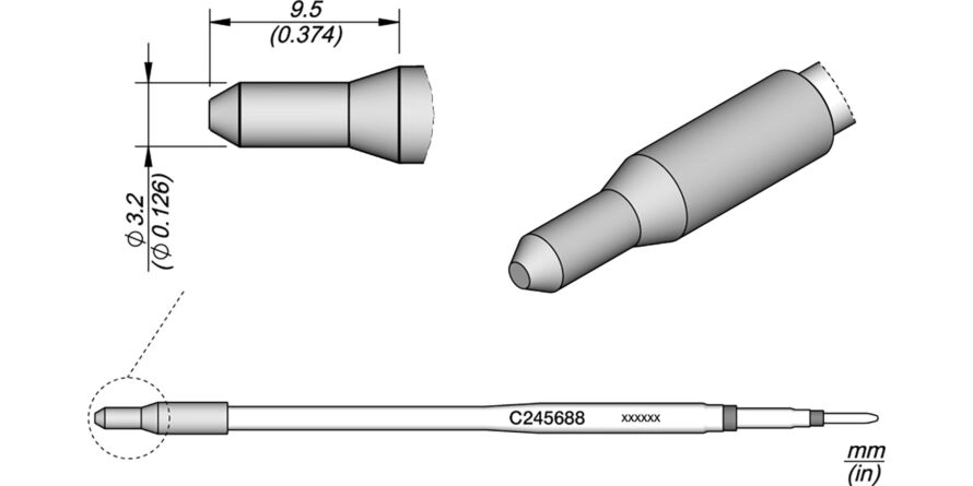 JBC C245-688 Forrasztóhegy