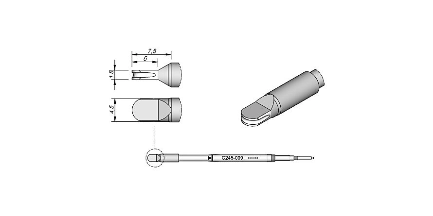 JBC C245-009 Forrasztóhegy