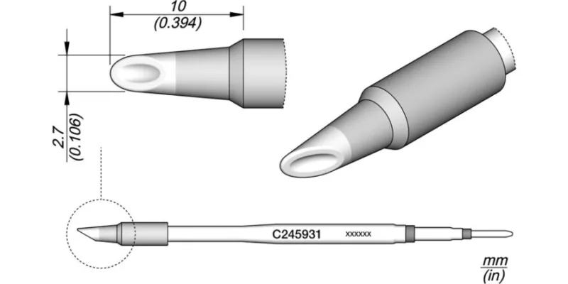 JBC C245-931 Forrasztóhegy