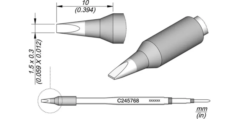 JBC C245-768 Forrasztóhegy