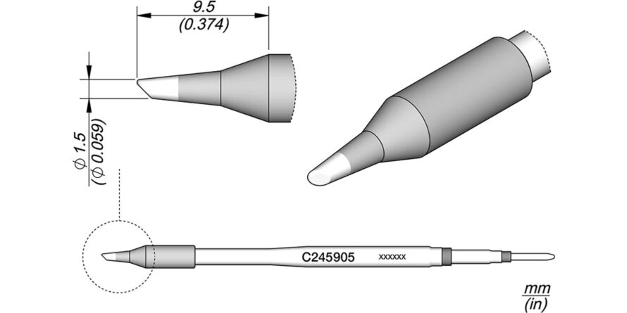 JBC C245-905 Forrasztóhegy