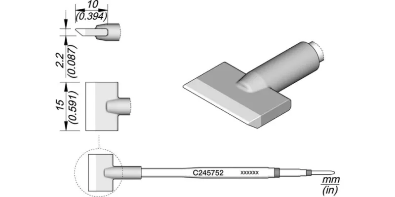 JBC C245-752 Forrasztóhegy