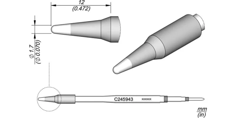 JBC C245-943 Forrasztóhegy