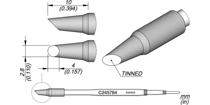 JBC C245-784 Forrasztóhegy