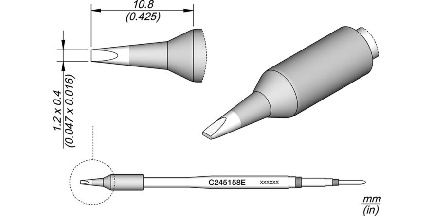 JBC C245-158E Forrasztóhegy
