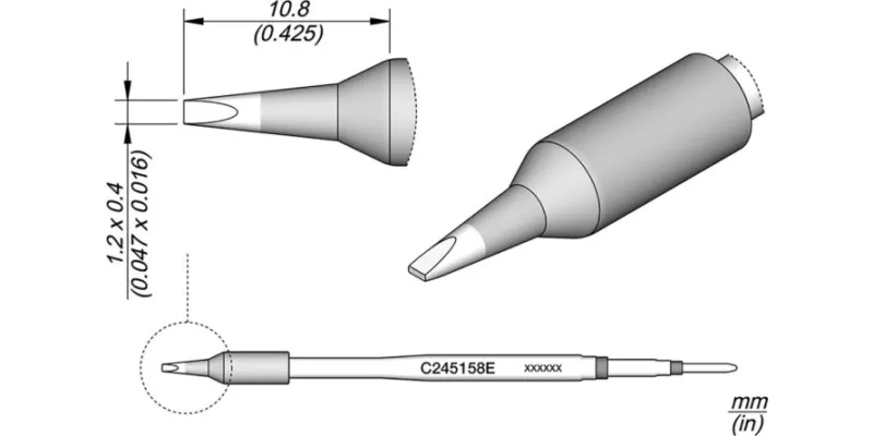 JBC C245-158E Forrasztóhegy