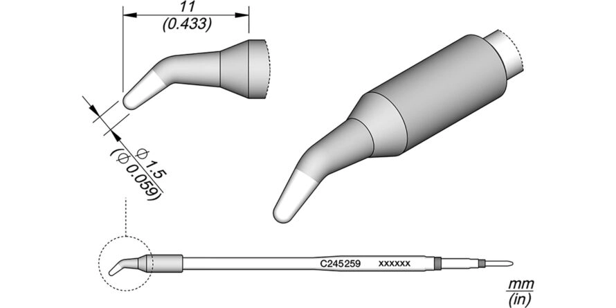 JBC C245-259 Forrasztóhegy