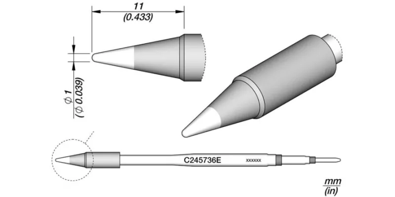 JBC C245-736E Forrasztóhegy