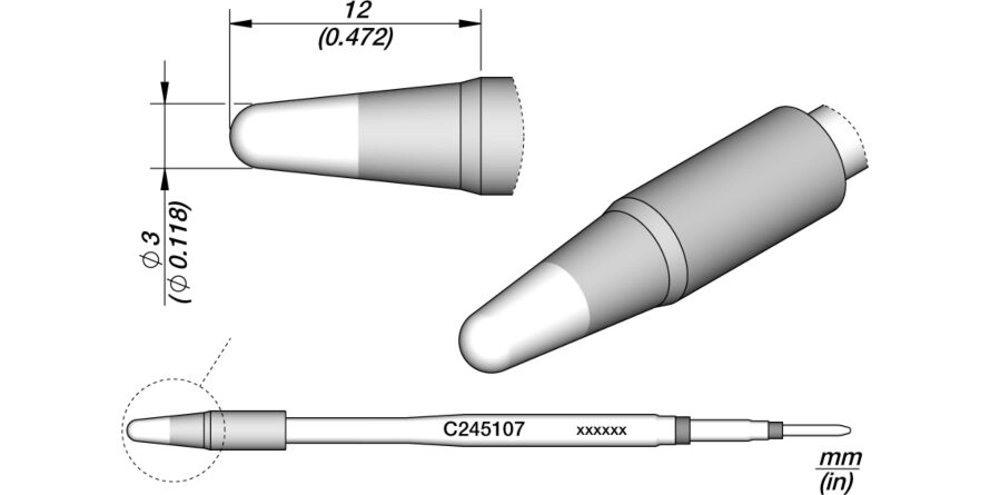JBC C245-107 Forrasztóhegy