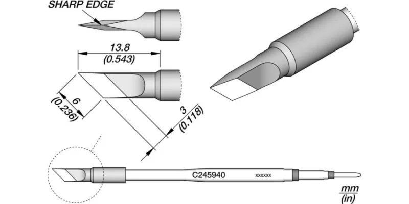 JBC C245-940 Forrasztóhegy