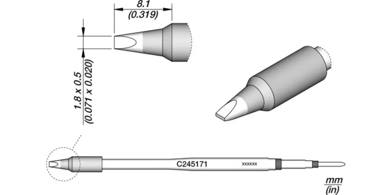 JBC C245-171 Forrasztóhegy