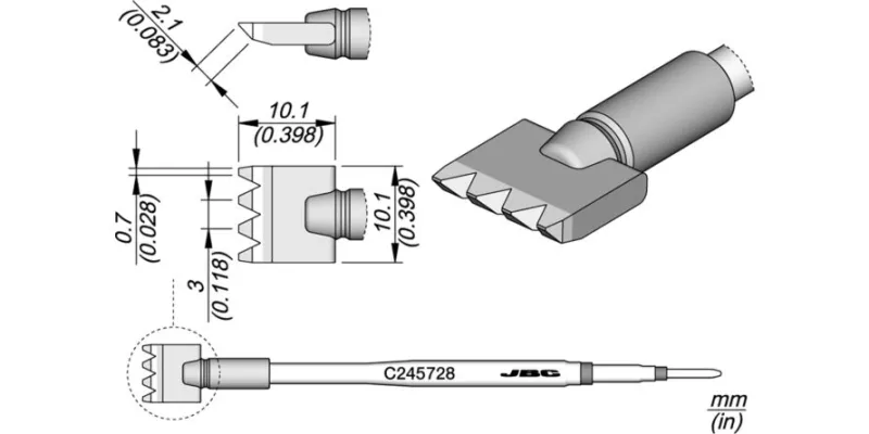 JBC C245-728 Forrasztóhegy