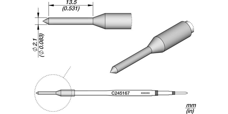 JBC C245-167 Forrasztóhegy