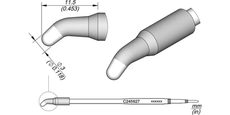 JBC C245-627 Forrasztóhegy