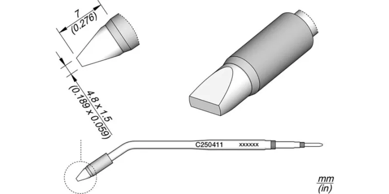 JBC C250-411 Forrasztóhegy