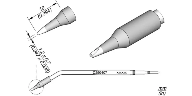 JBC C250-407 Forrasztóhegy