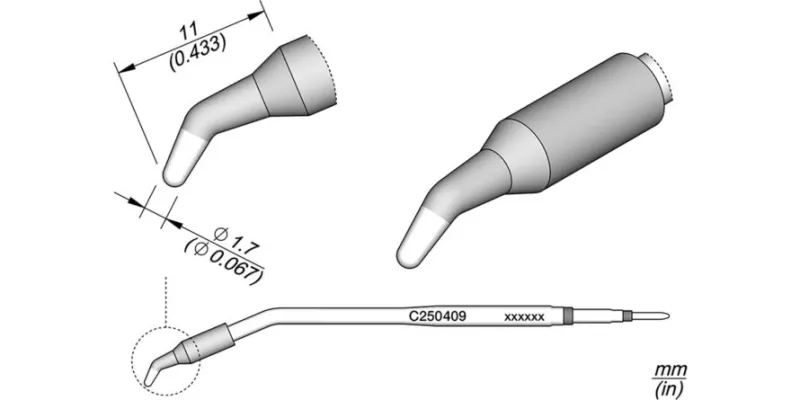 JBC C250-409 Forrasztóhegy