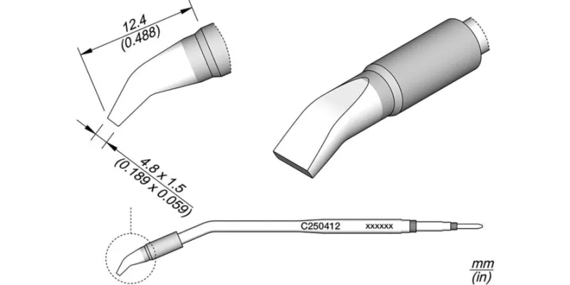 JBC C250-412 Forrasztóhegy
