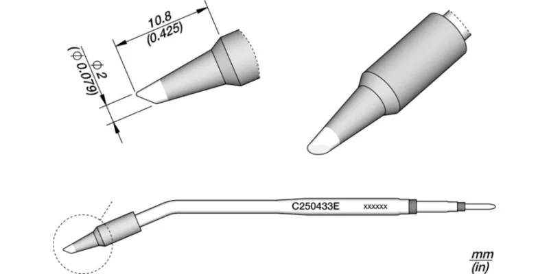 JBC C250-433E Forrasztóhegy