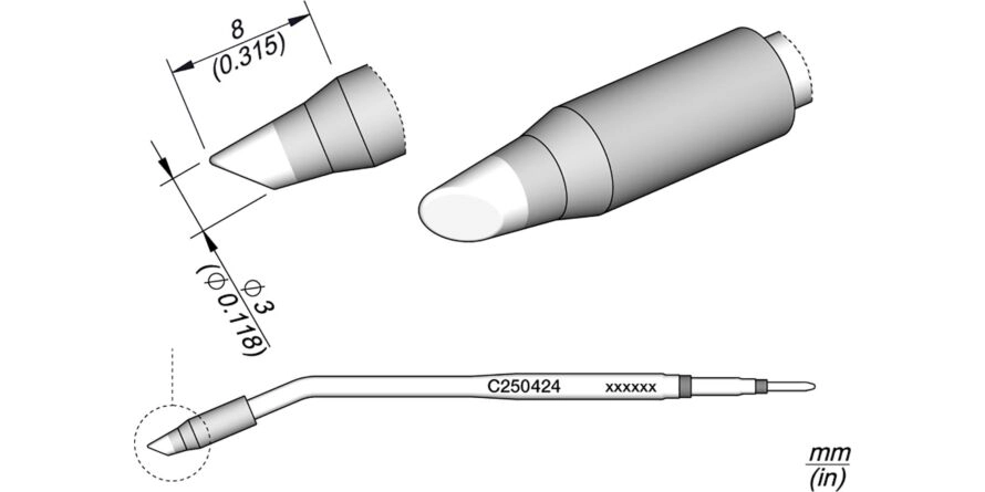 JBC C250-424 Forrasztóhegy