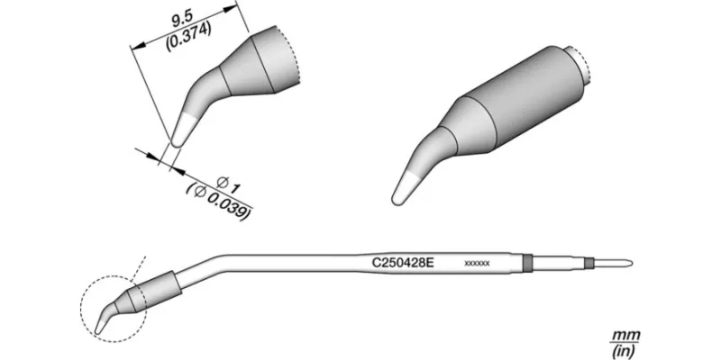 JBC C250-428E Forrasztóhegy